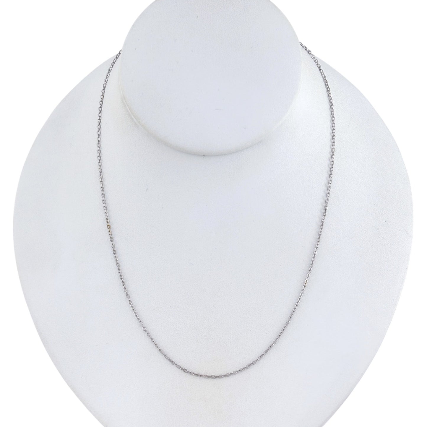 Vintage Sterling Silver 925 Cable Link Chain Necklace 15.5"-17"