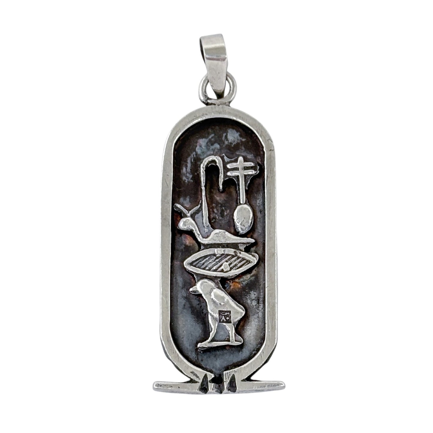 Vintage Sterling Silver 925 Sophia Egyptian Hieroglyph Name Cartouche Pendant
