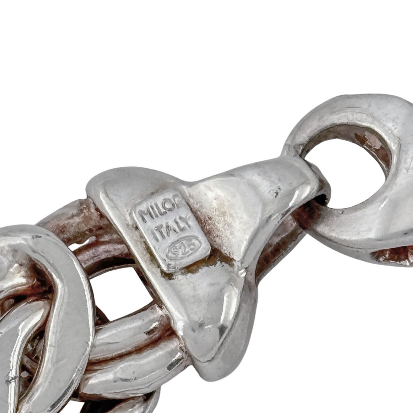 Vintage Sterling Silver 925 Byzantine Link Bracelet 9"