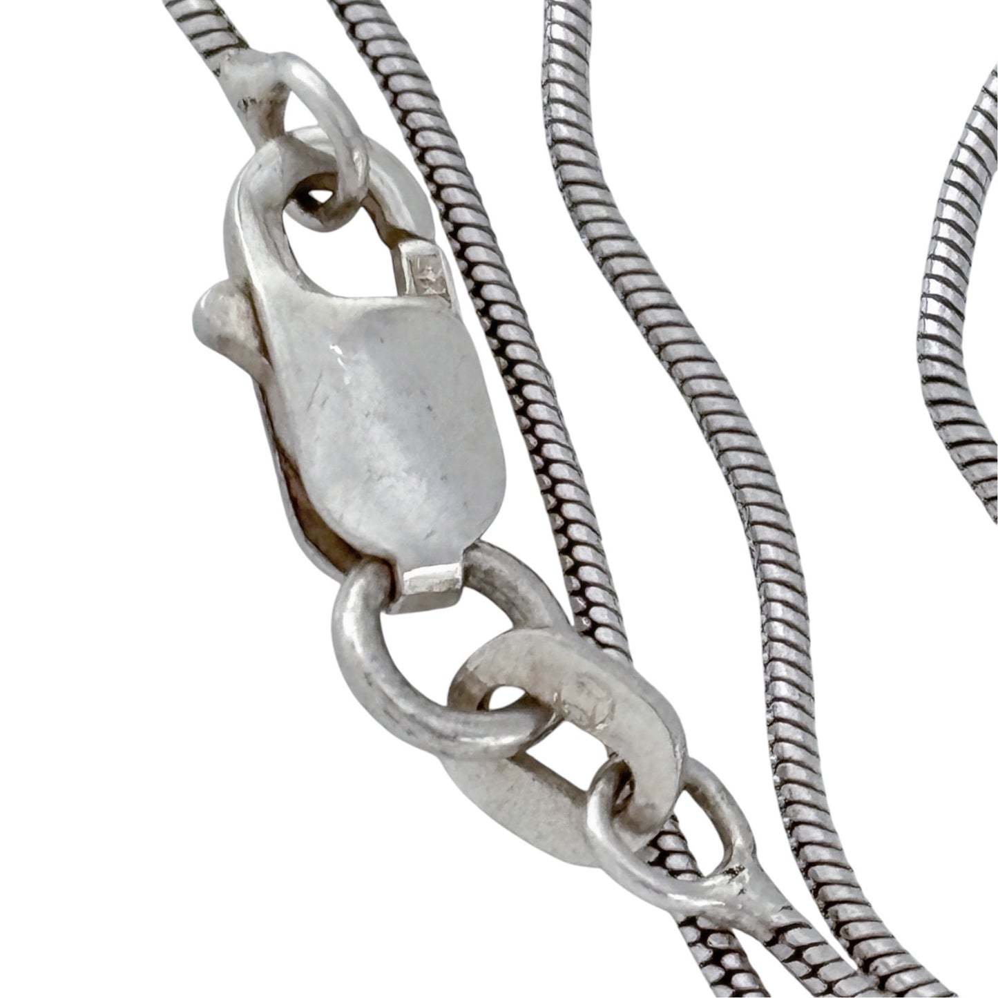 Vintage Sterling Silver 925 Snake Chain Necklace 17.5"