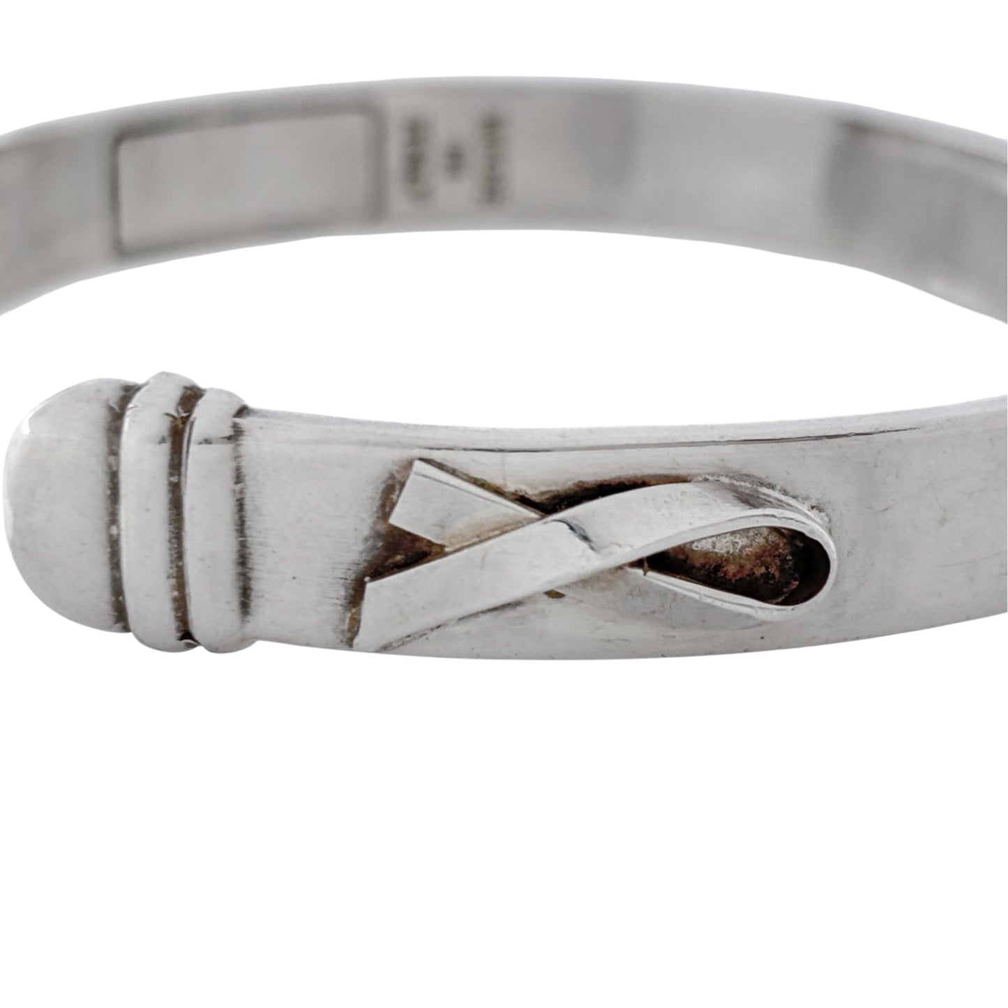 HIV/AIDS Awareness 90’s Silver Plated Until There's a Cure Cuff 7"
