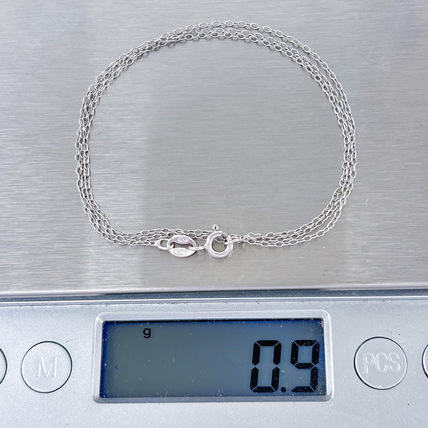 Vintage Italian Sterling Silver 925 Cable Link Chain Necklace 18.5"