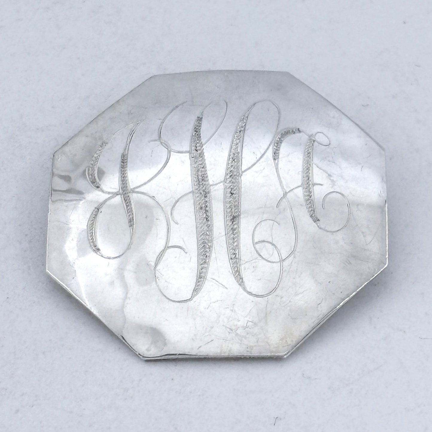 Vintage Sterling Silver 925 JHA Monogram Brooch