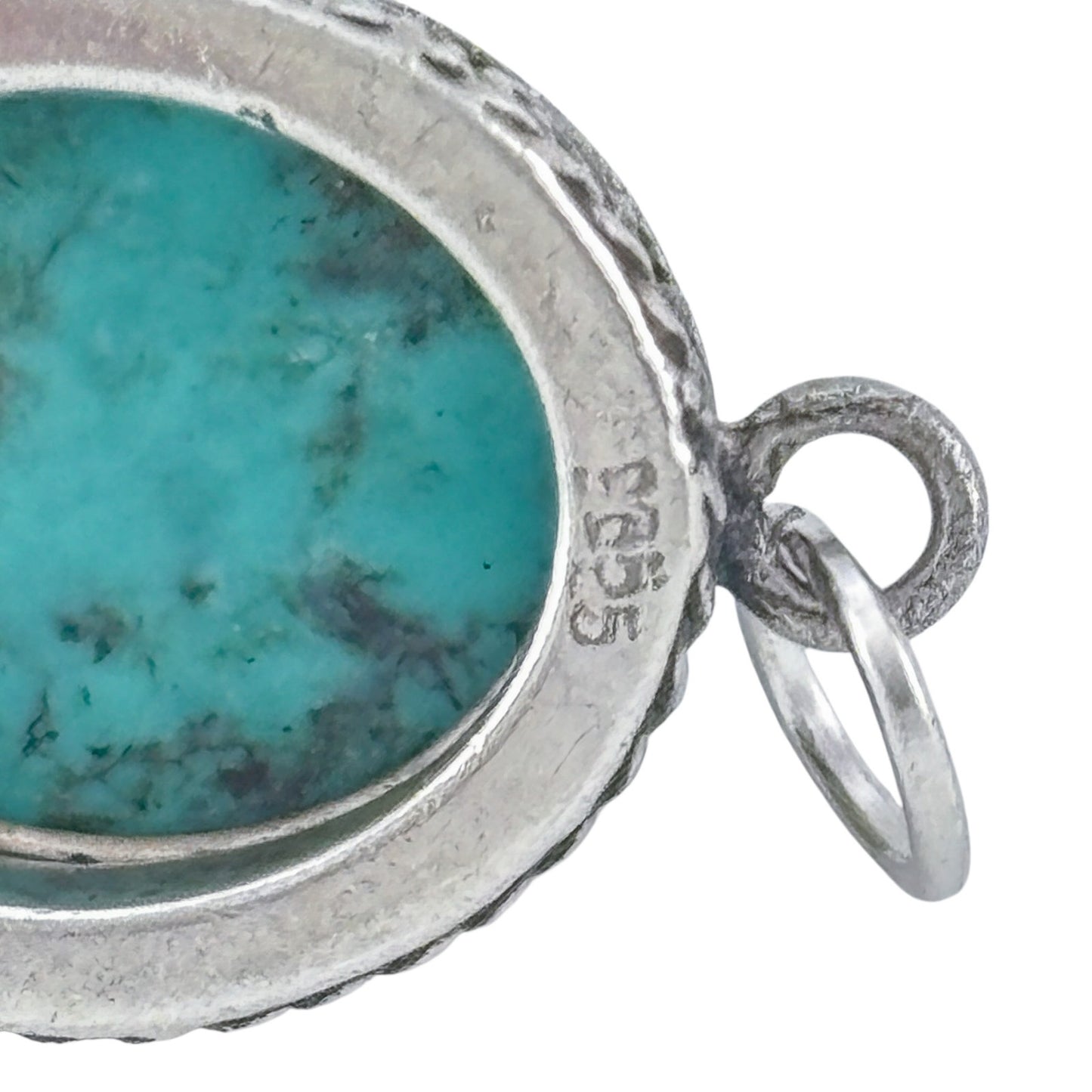 Vintage Sterling Silver 925 Turquoise Pendant