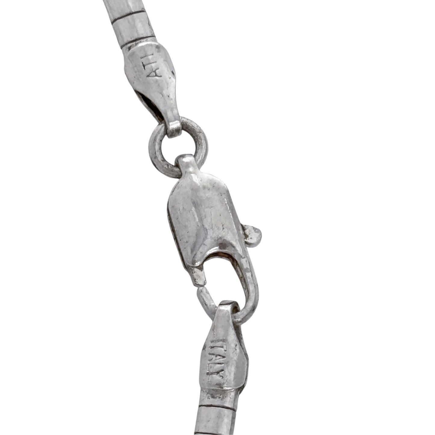 Vintage Sterling Silver 925 Omega Chain Necklace 18"
