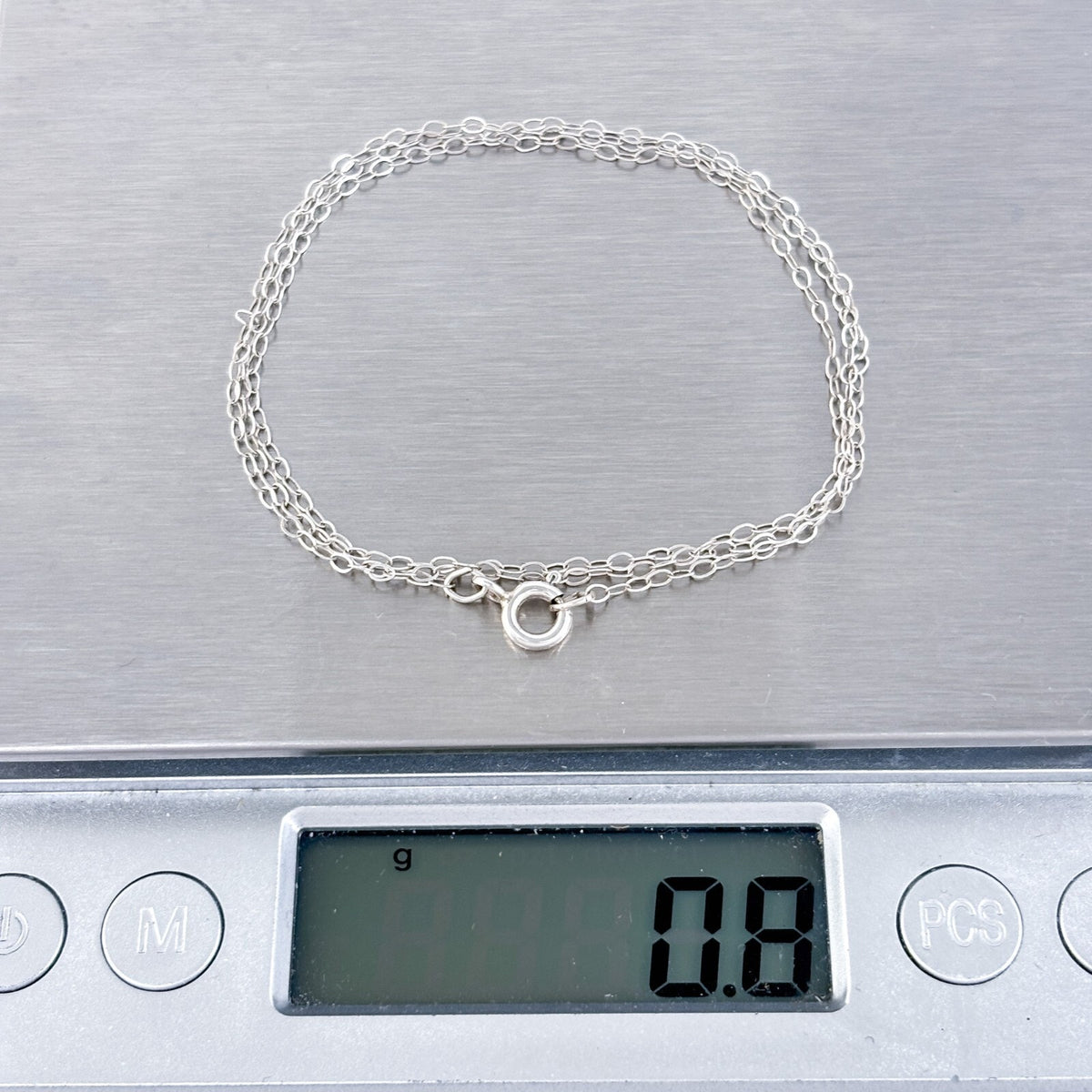 Estate Sterling Silver 925 Cable Chain Necklace 18.5"