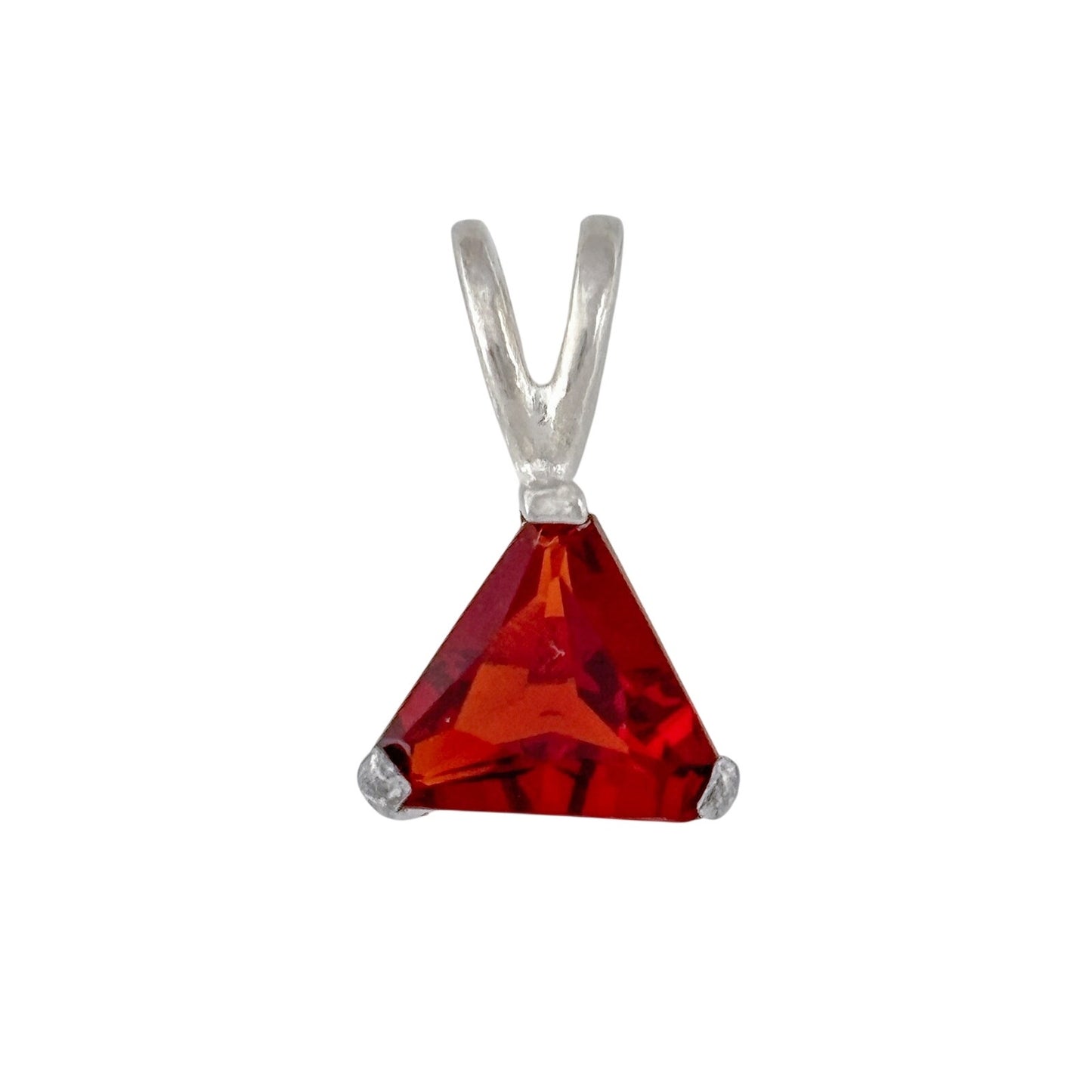 Vintage Sterling Silver 925 Garnet Pendant