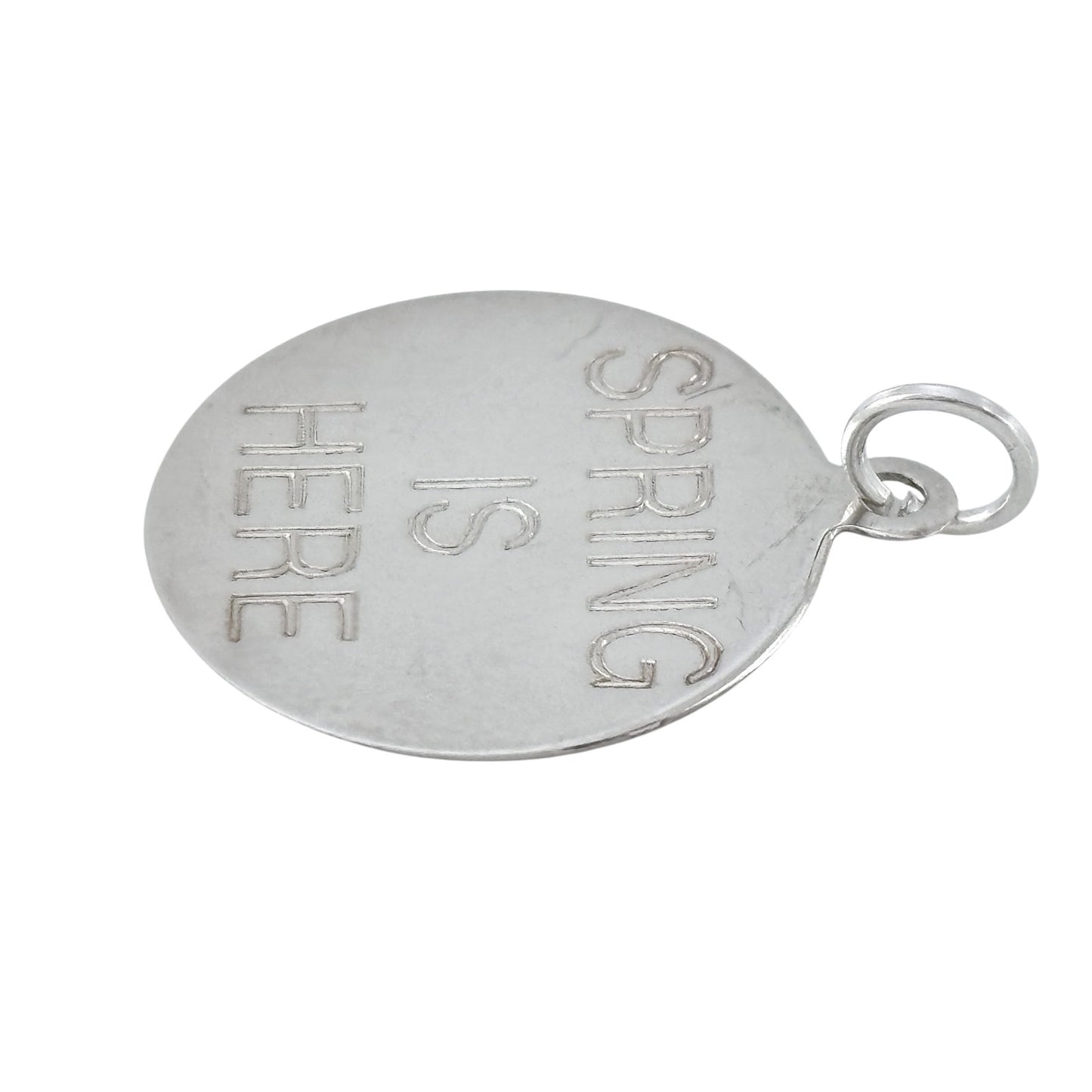 Vintage Sterling Silver 925 Spring Is Here Pendant