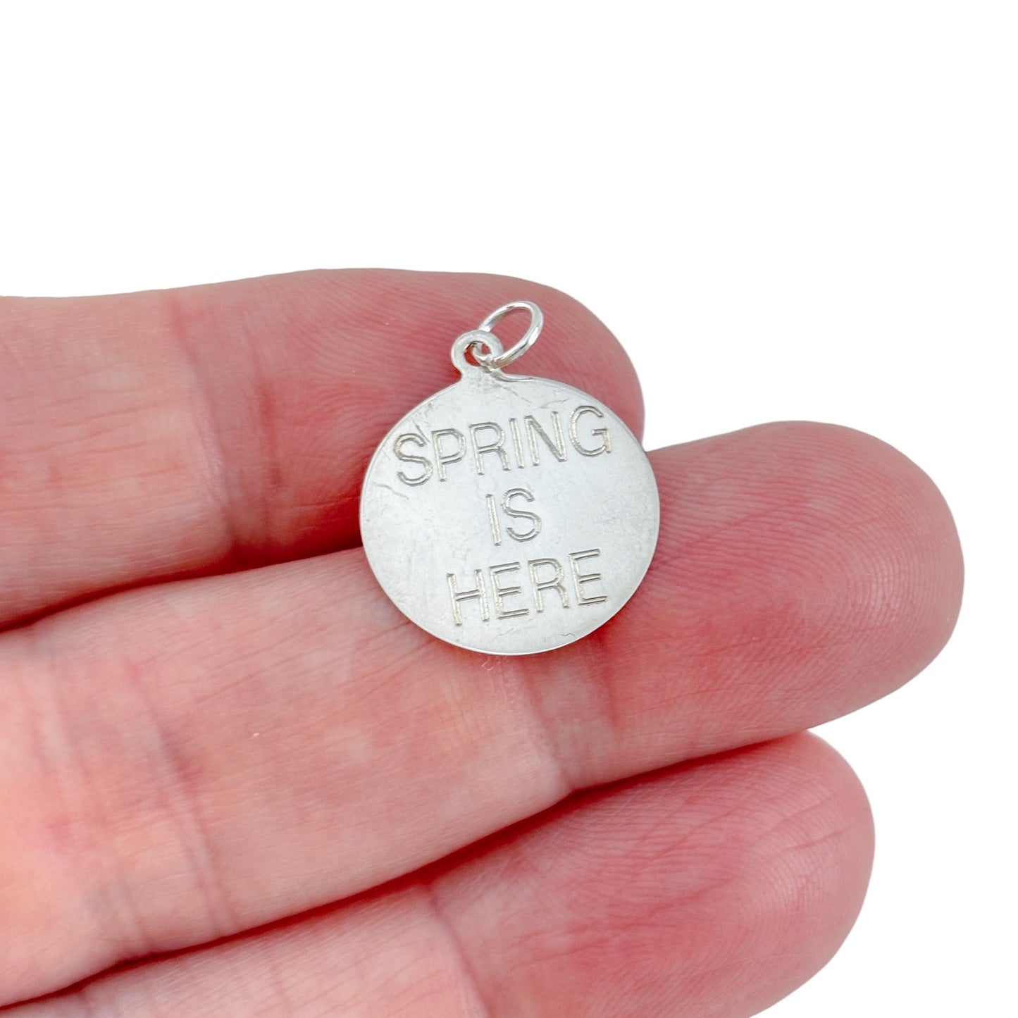 Vintage Sterling Silver 925 Spring Is Here Pendant