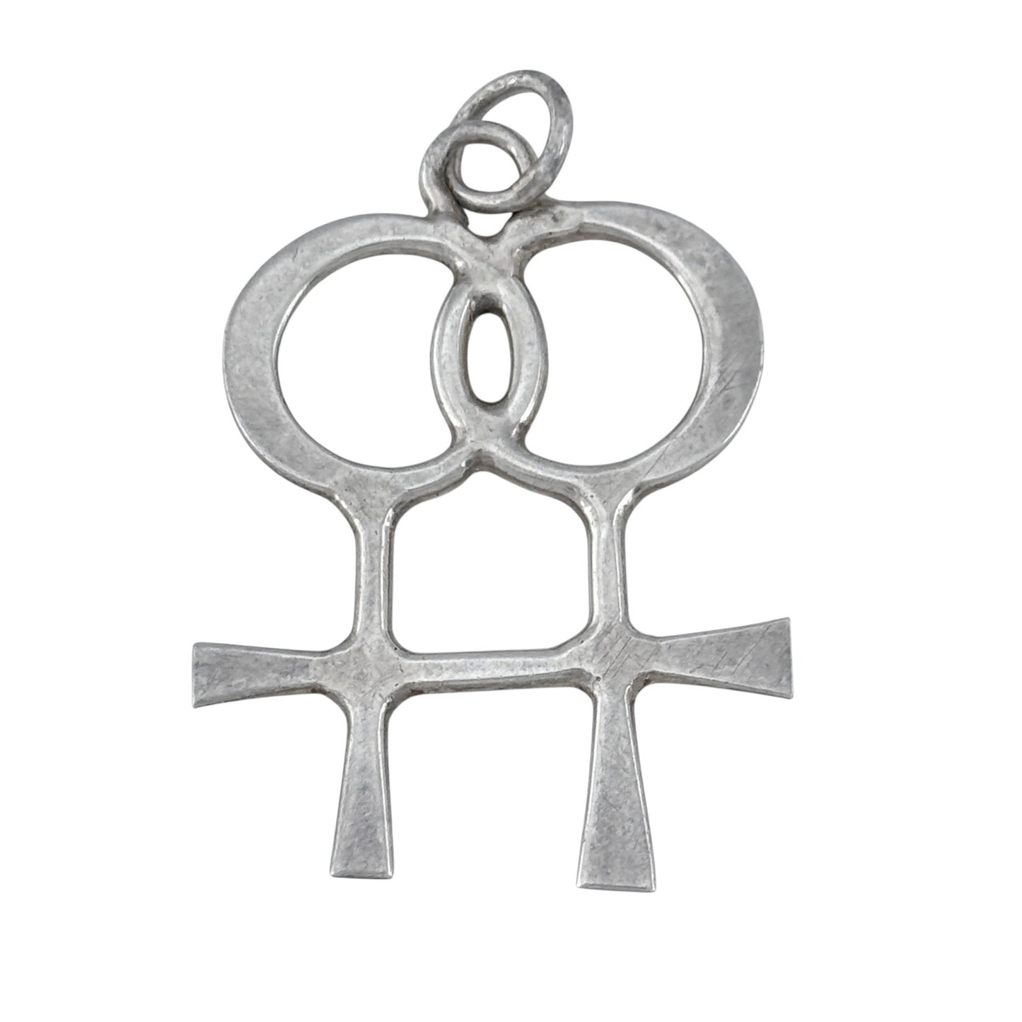 Vintage Sterling Silver 925 Double Venus Lesbian Pride Pendant
