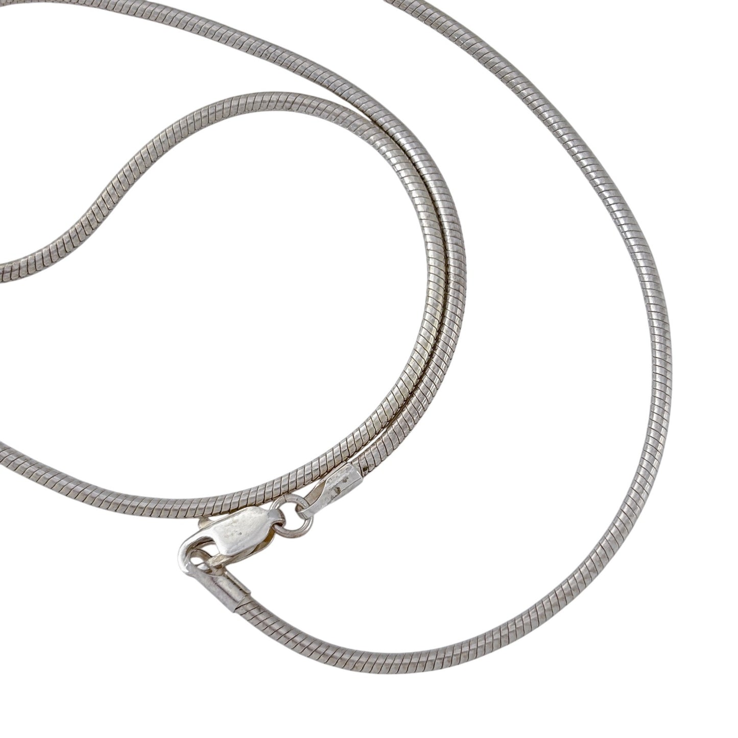 Vintage Sterling Silver 925 Snake Chain Necklace 18"