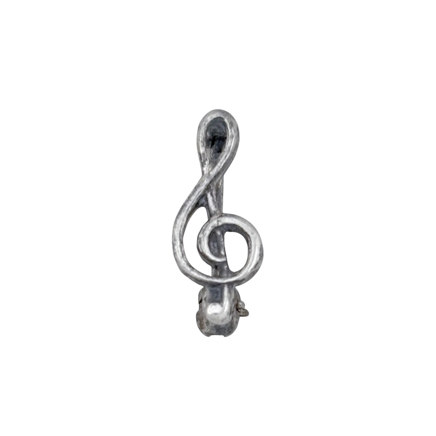 Vintage Sterling Silver 925 Dainty Treble Clef Lapel Pin