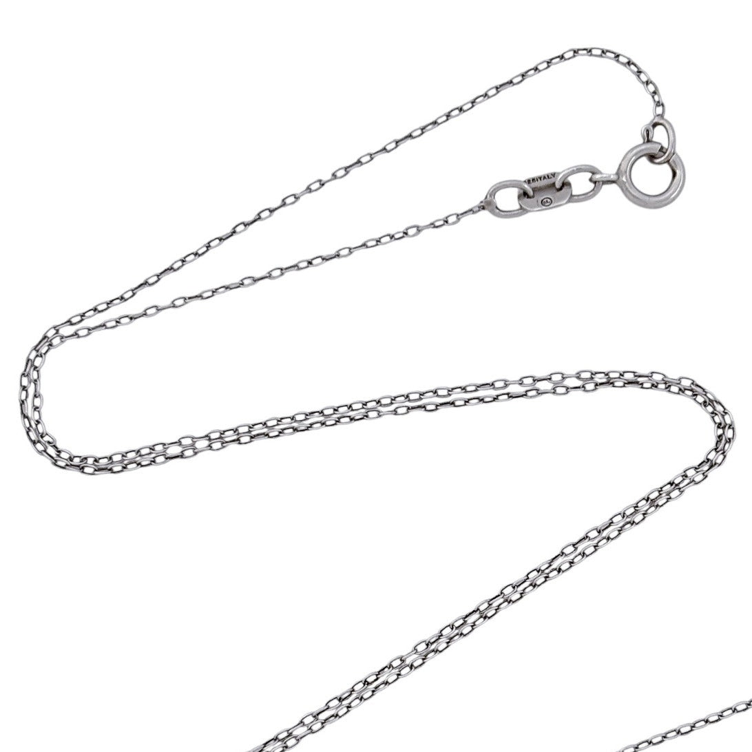 Vintage Italian Sterling Silver 925 Cable Link Chain Necklace 19"