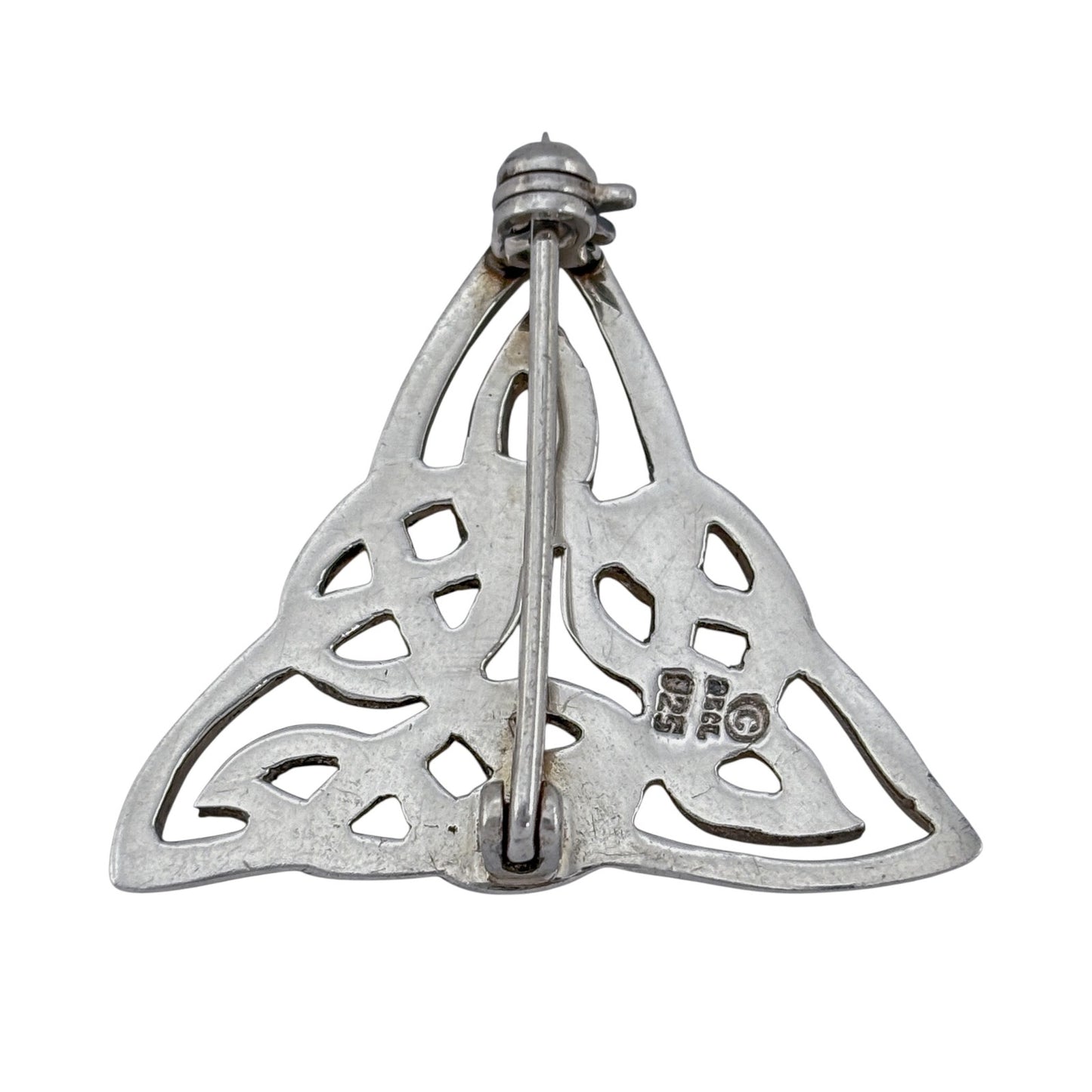 Vintage Sterling Silver 925 Celtic Triquetra Brooch