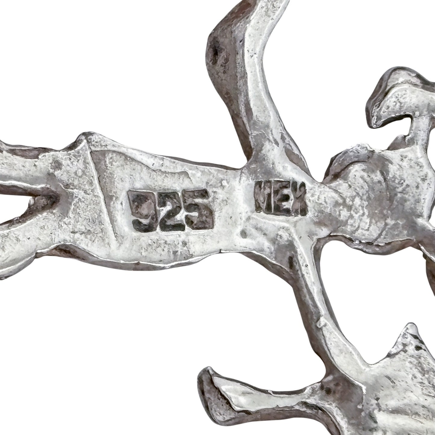 Vintage Mexican Sterling Silver 925 Children Holding Hands Dancing Brooch