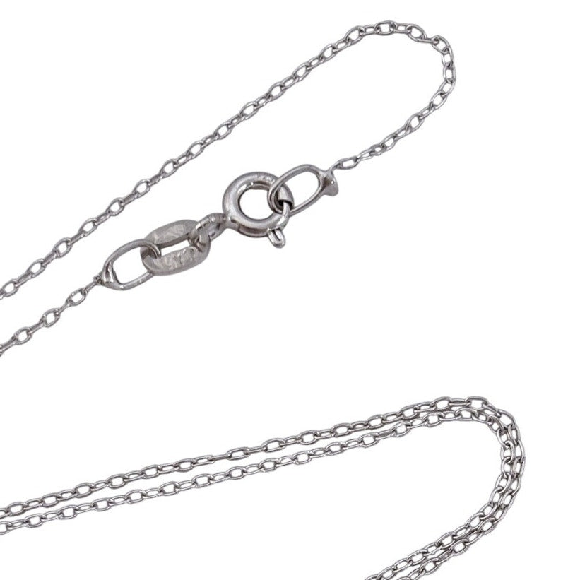 Vintage Italy Sterling Silver 925 Cable Link Chain Necklace 18"