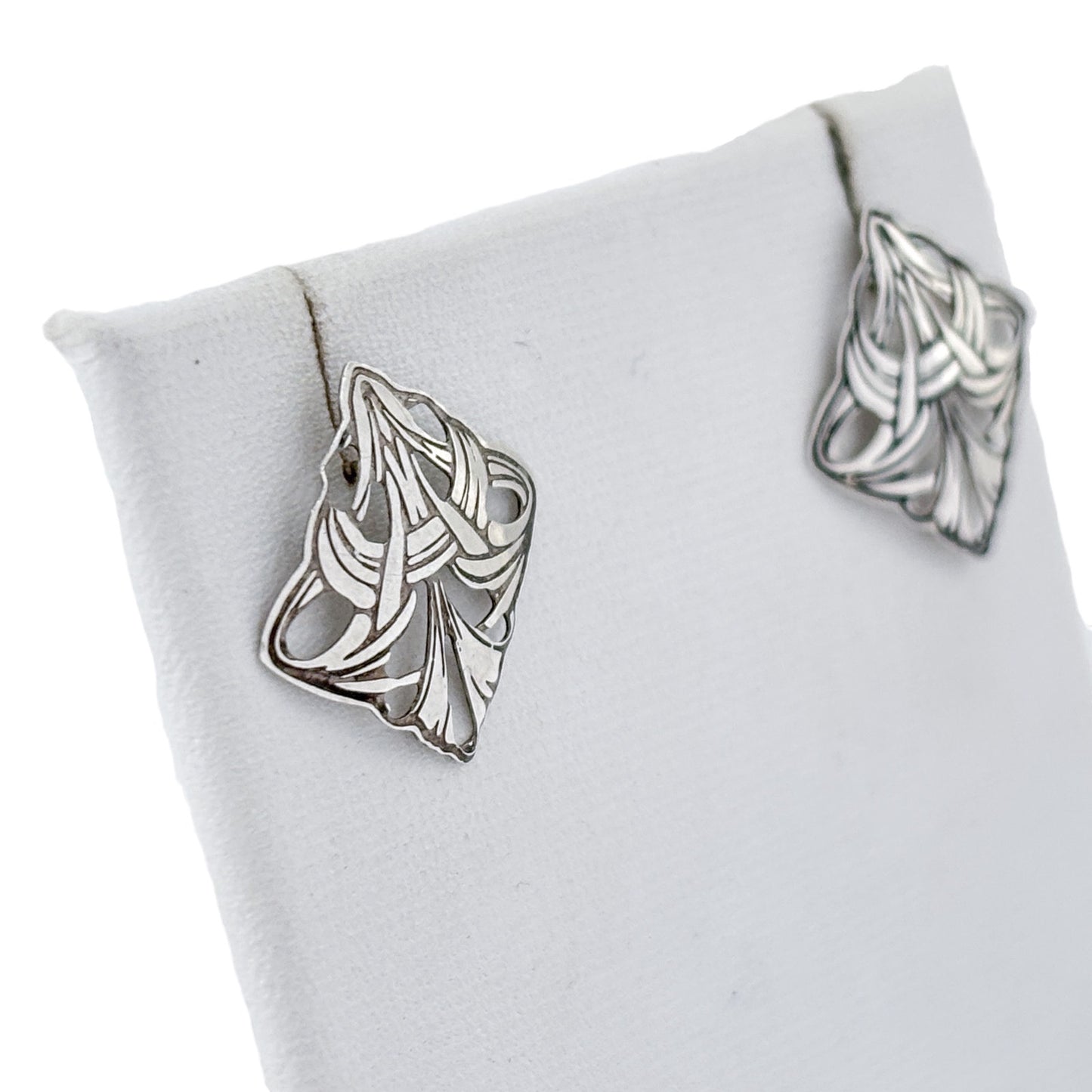Vintage Sterling Silver 925 Openwork Art Deco Earrings