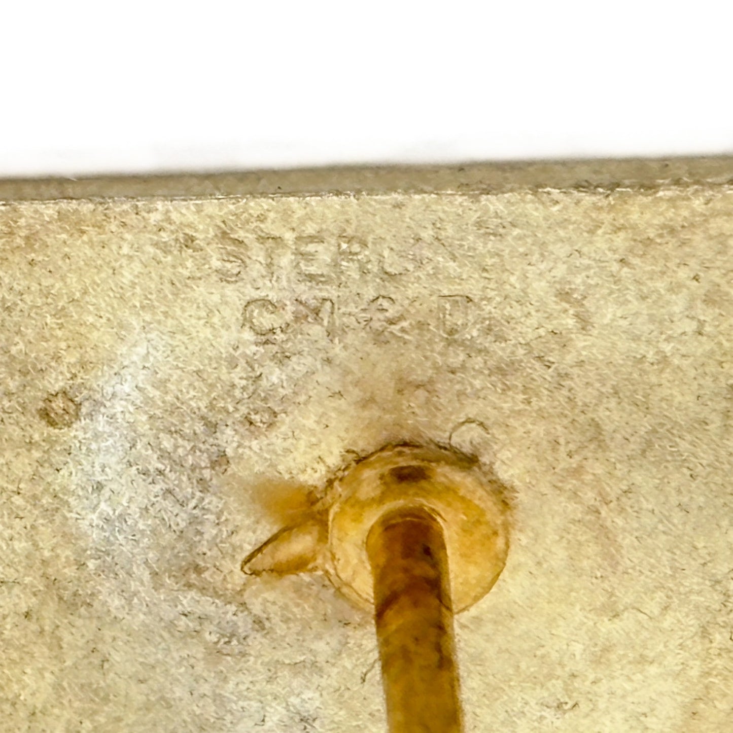 Vintage Gold-Tone Sterling Silver 925 W Monogram Tie Tack