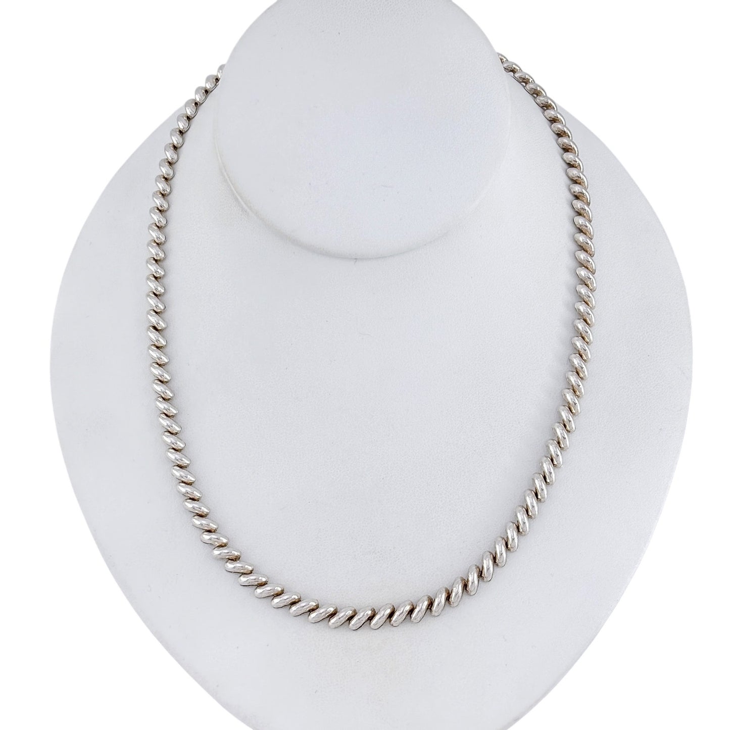 Vintage Sterling Silver 925 San Marco Chain Necklace 18"