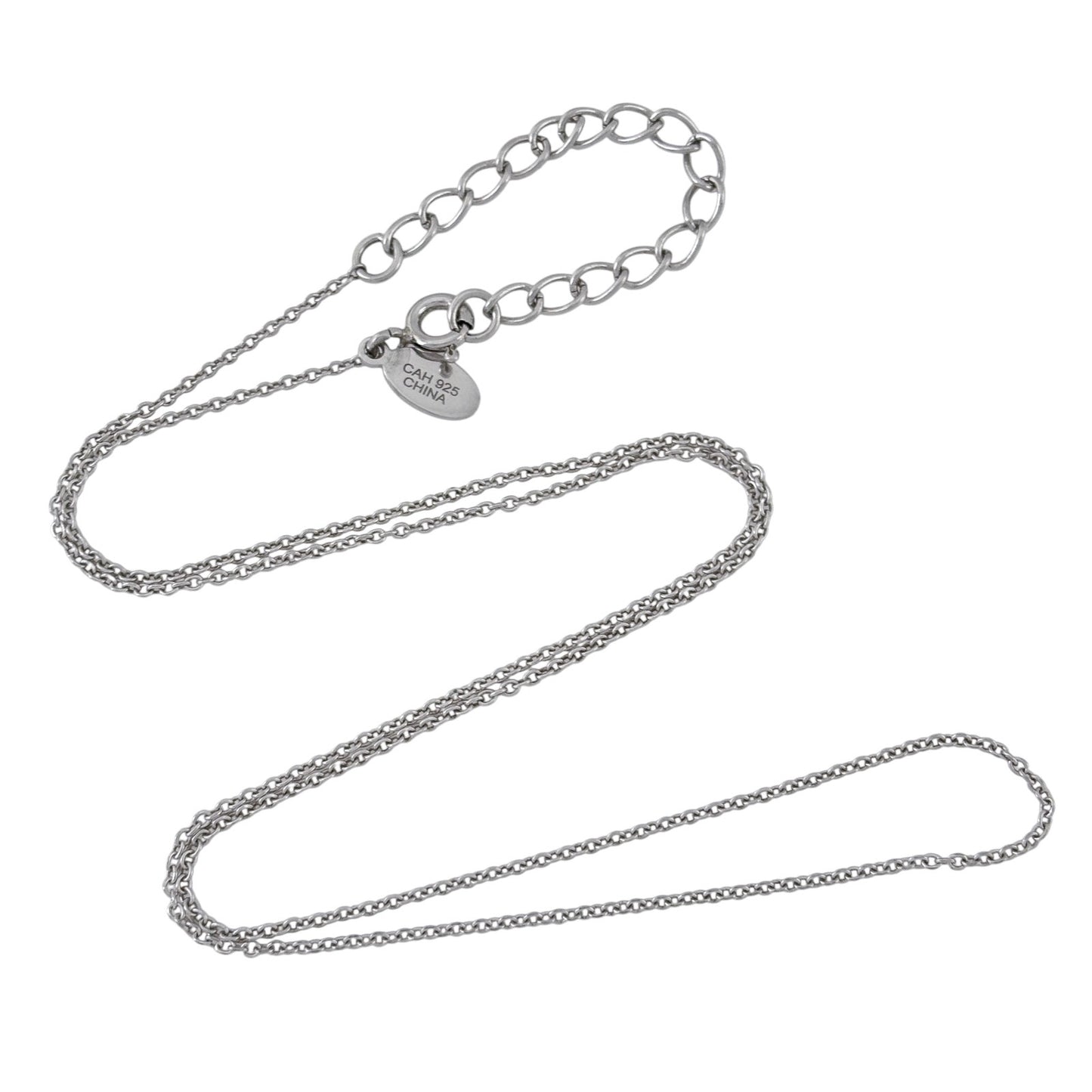 Vintage Italian Sterling Silver 925 Cable Link Chain Necklace 18.5"