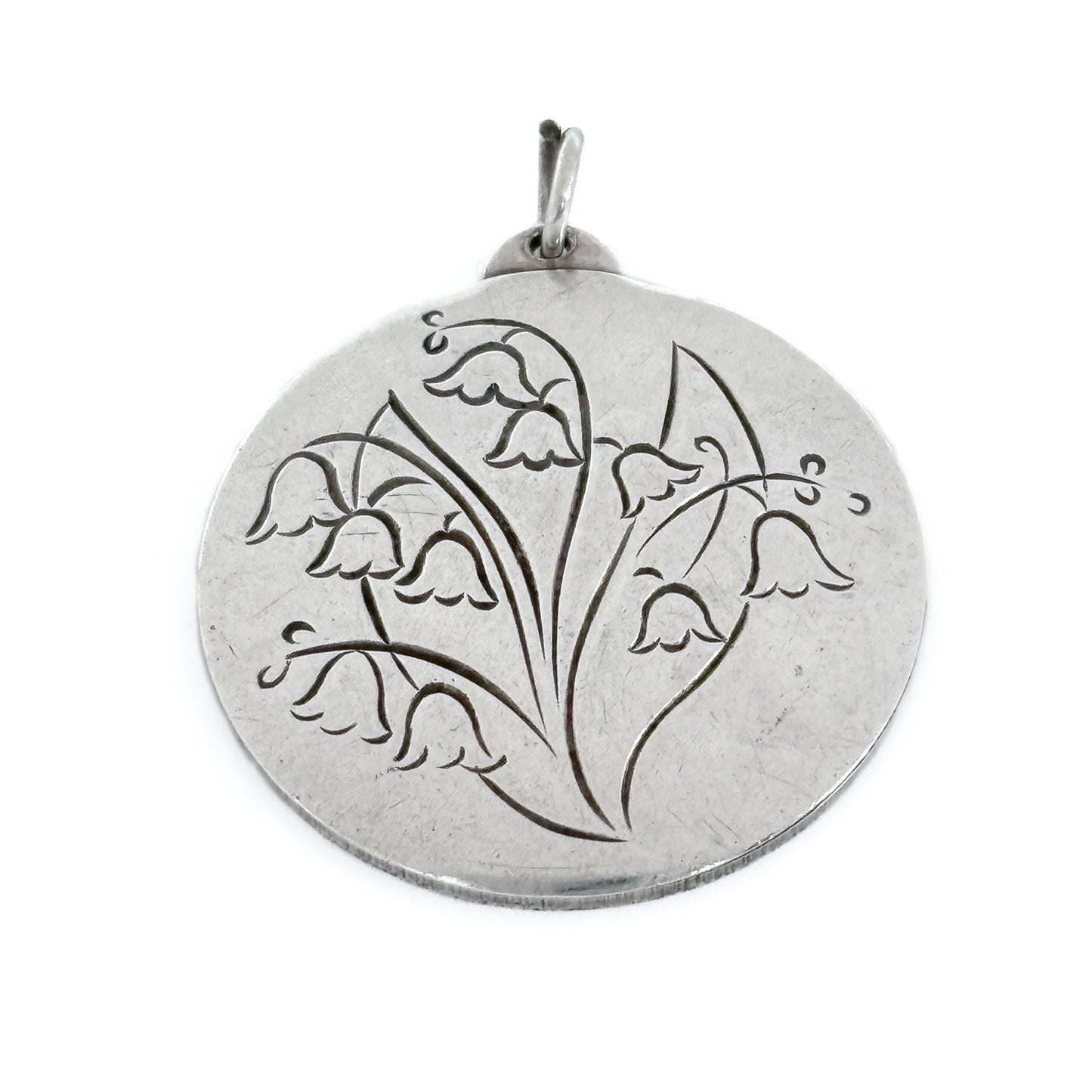 Vintage Sterling Silver 925 Lily Of The Valley Pendant