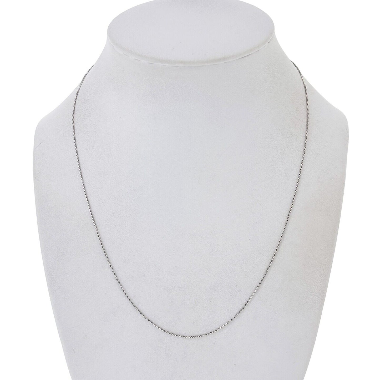Vintage Italy Sterling Silver 925 Box Chain Necklace 18.25"