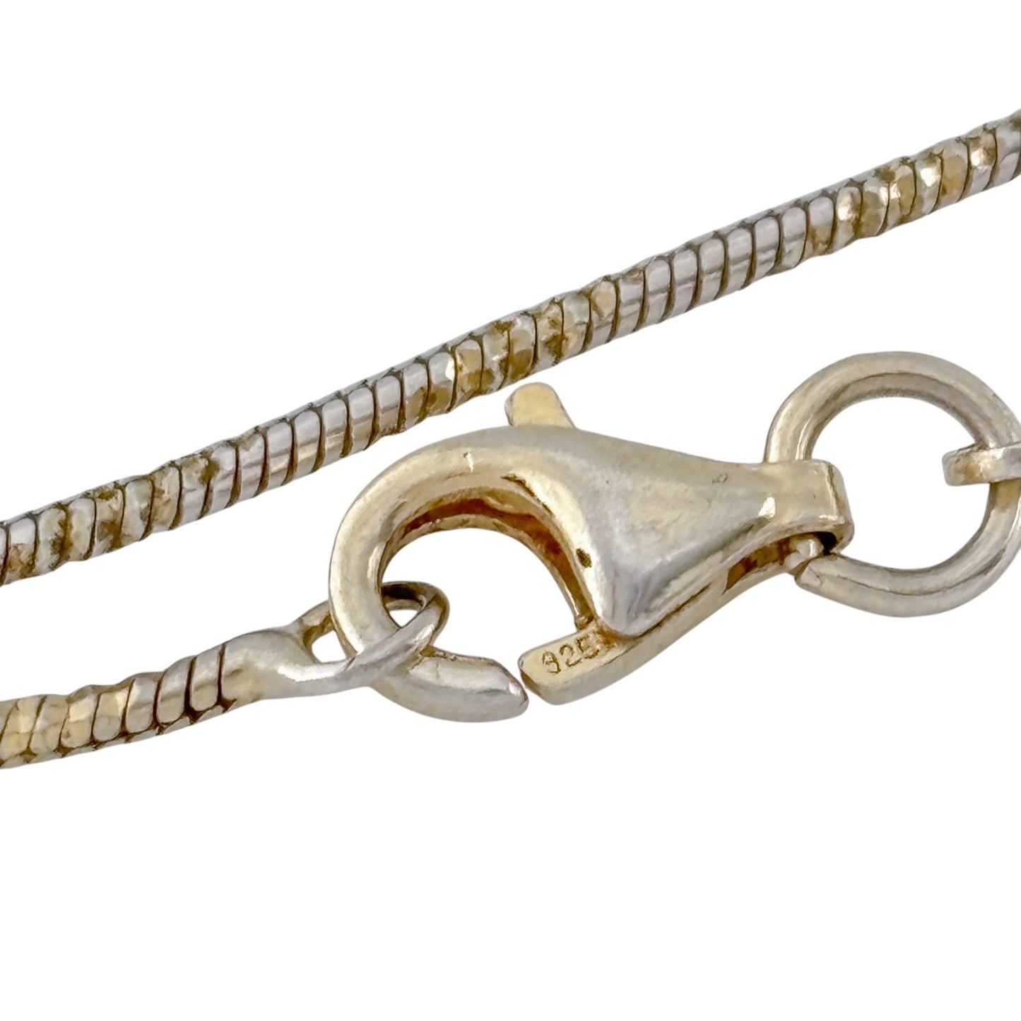 Vintage Sterling Silver 925 Snake Chain Necklace 18"