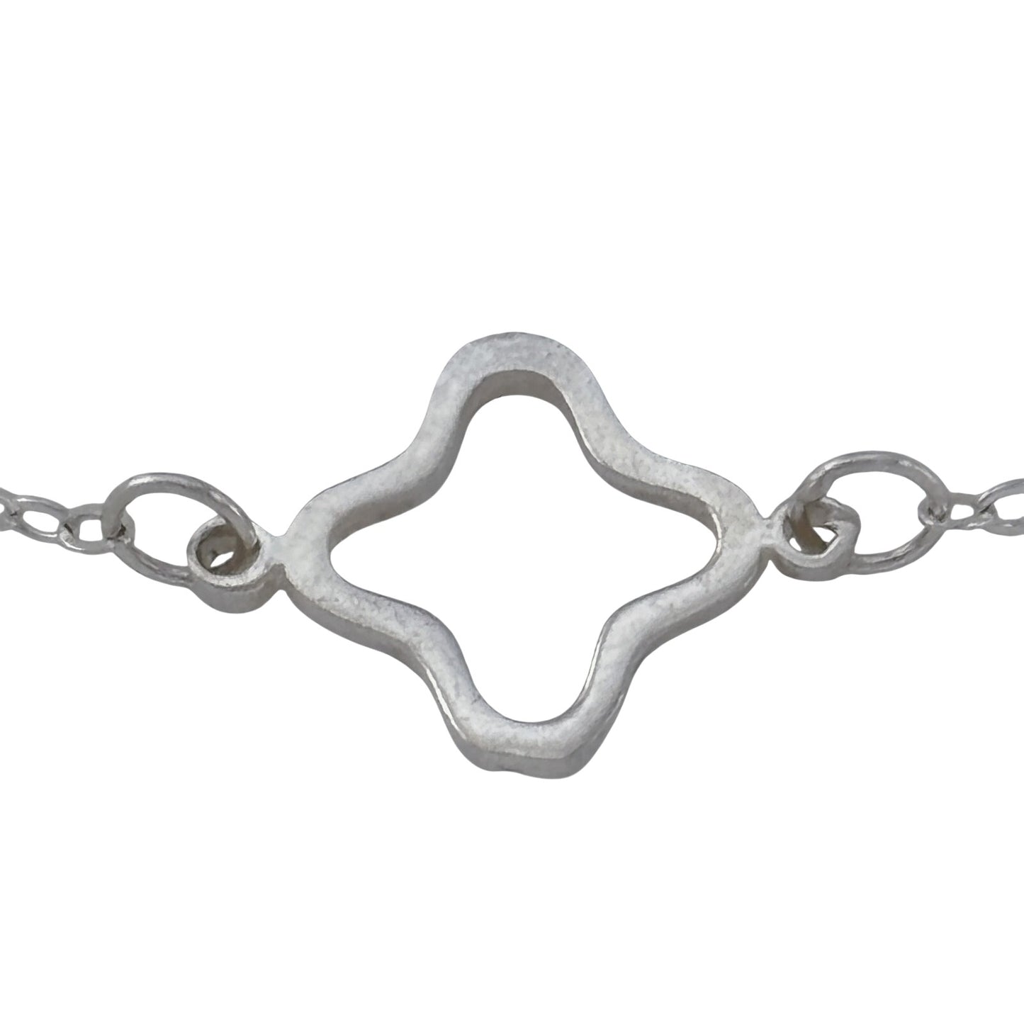 Vintage Sterling Silver 925 Quatrefoil Bracelet 7"-8"