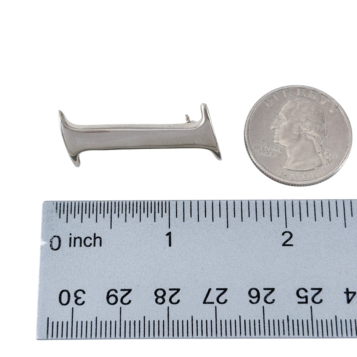 Vintage Sterling Silver 925 Letter I Brooch