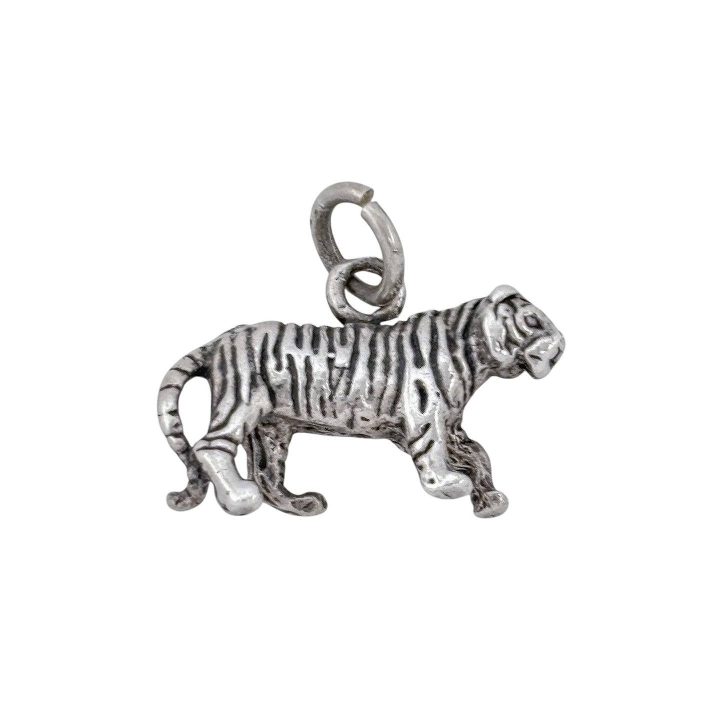 Vintage Sterling Silver 925 Tiger Charm