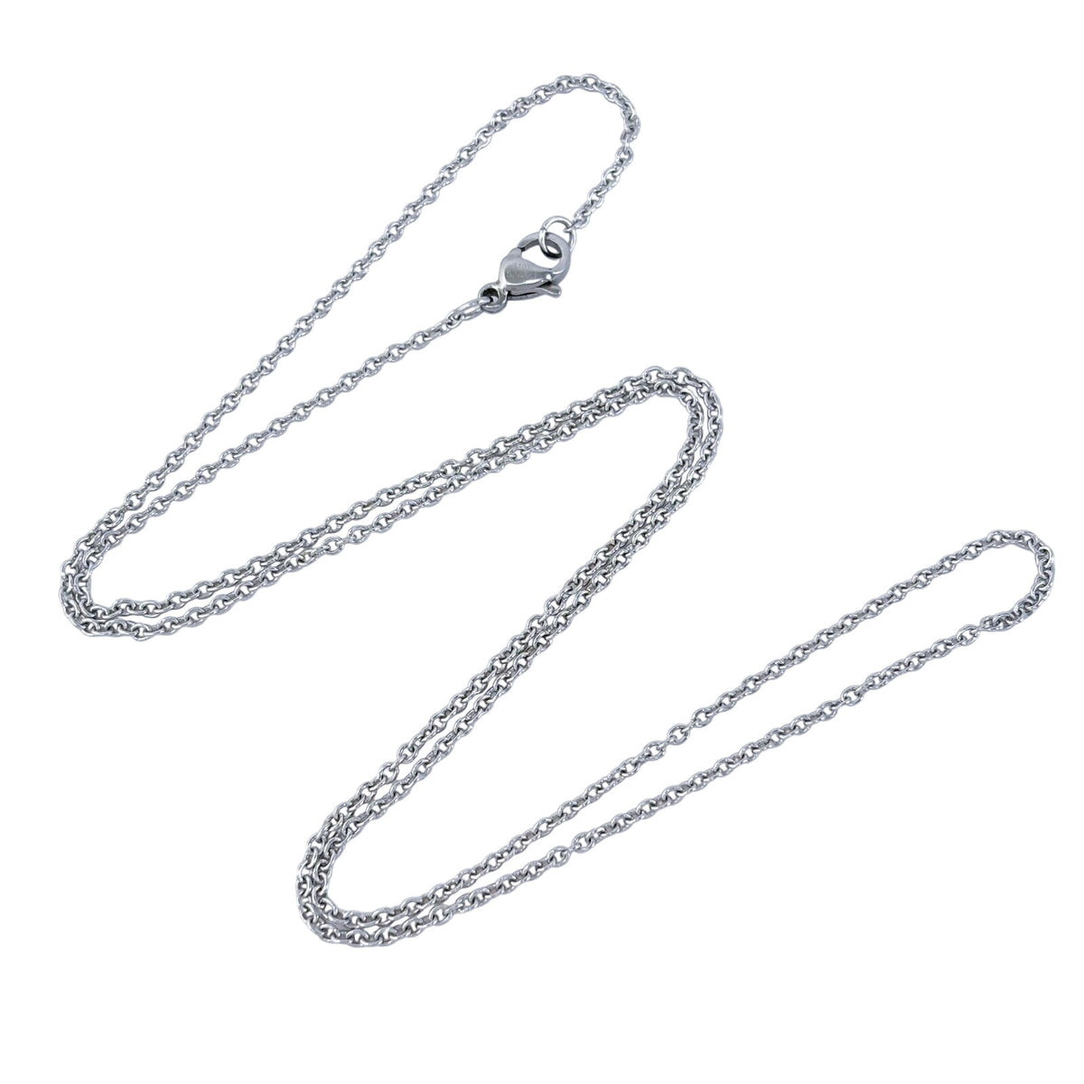 Stainless Steel 316L Rope Chain Necklace 19.75"
