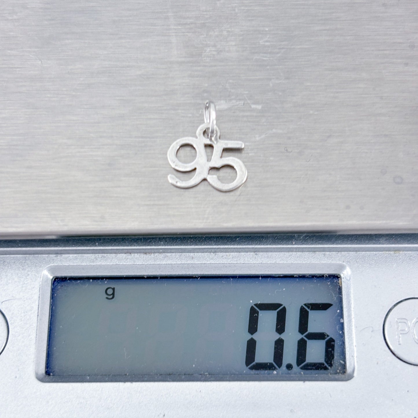 Vintage Sterling Silver 925 Number 95 Charm