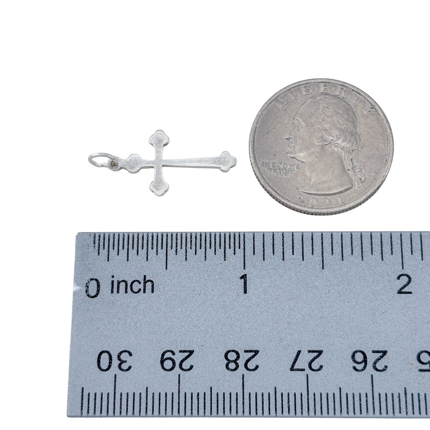 Vintage Sterling Silver 925 Dainty Cross Pendant