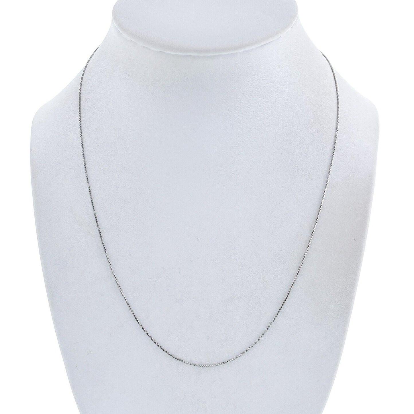 Vintage Sterling Silver 925 Box Chain Necklace 18.5"
