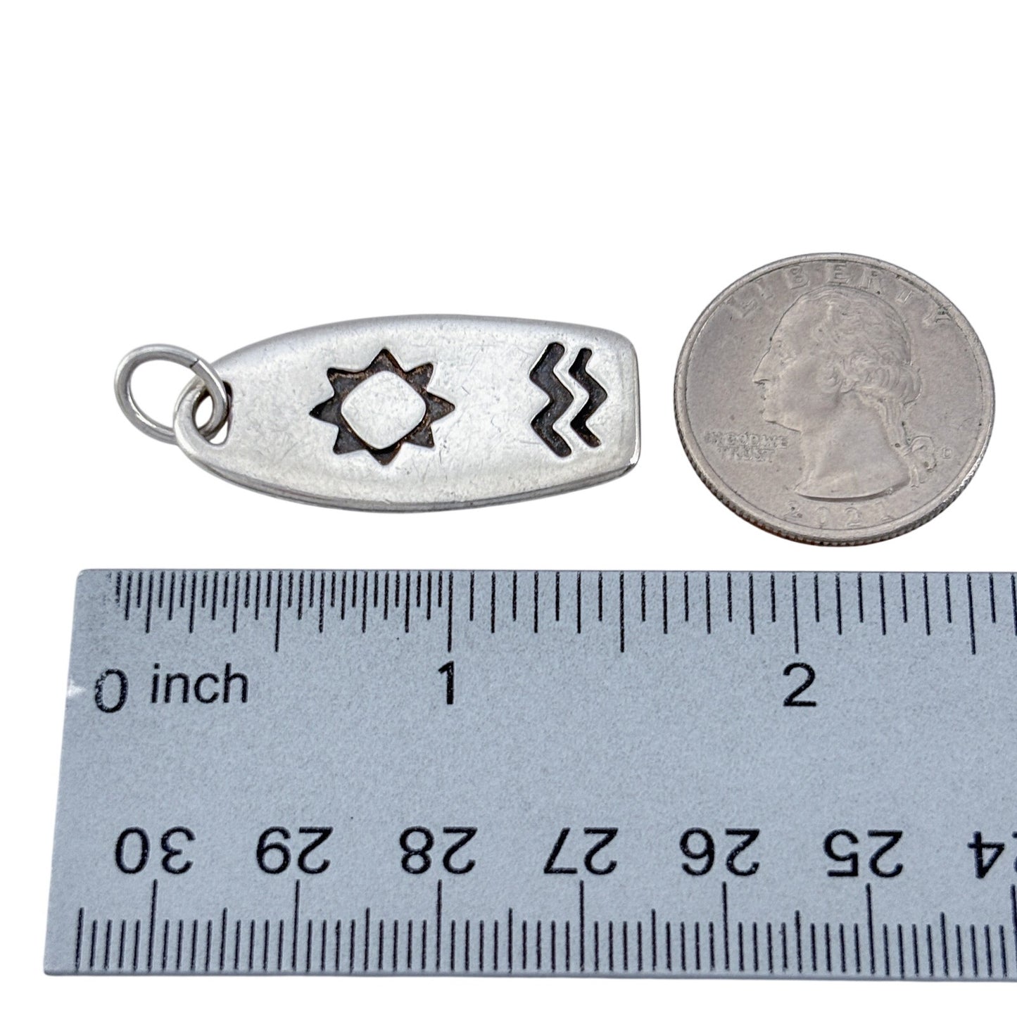 Vintage Sterling Silver 925 Paddlers Paddle Board Amulet Pendant