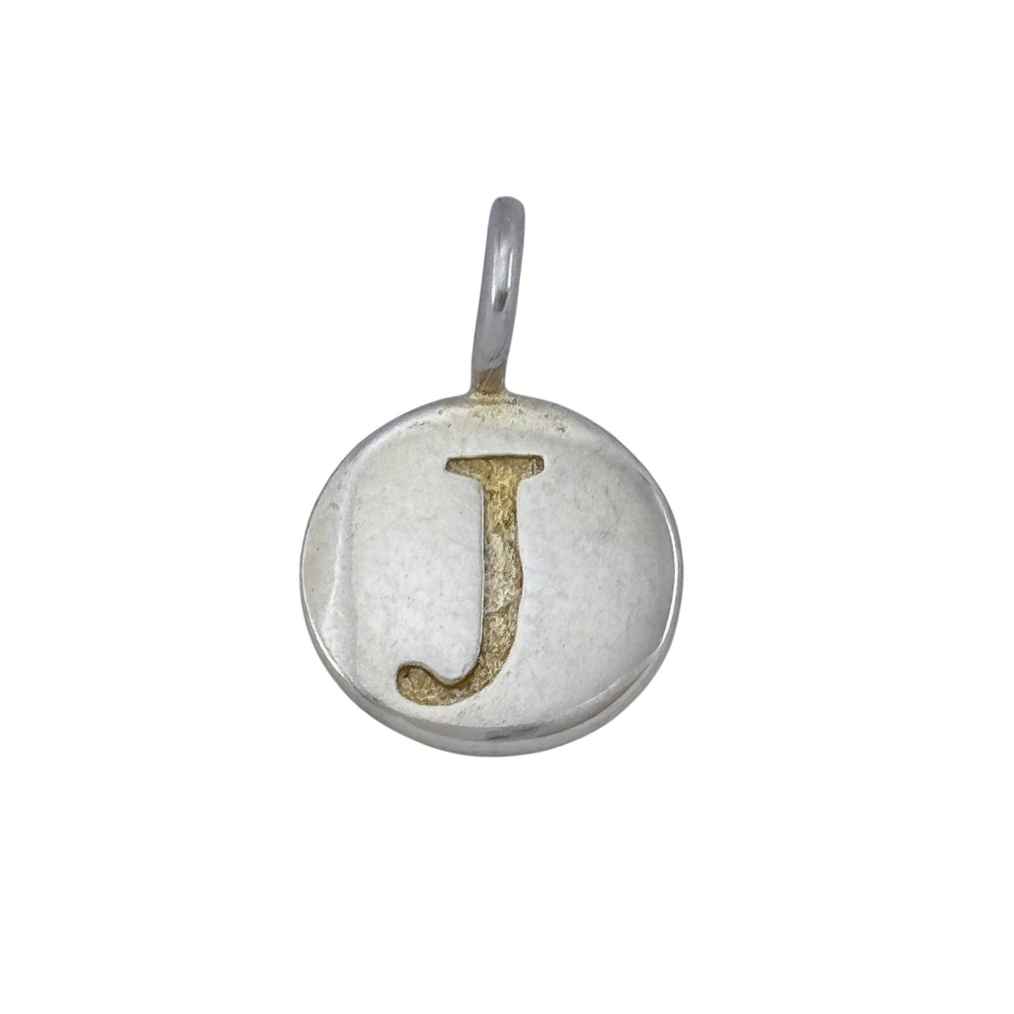 Vintage Sterling Silver 925 Initial J Charm