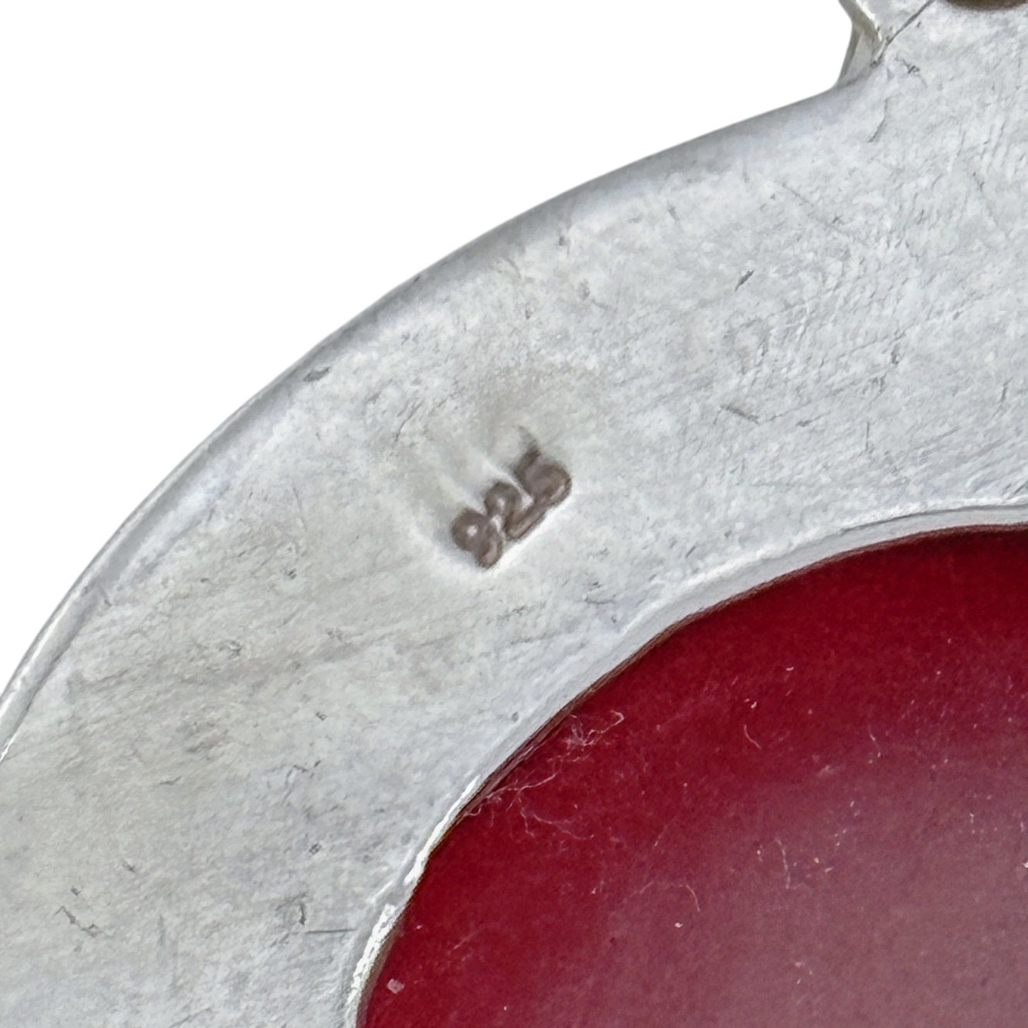 Vintage Sterling Silver 925 Carnelian Pendant
