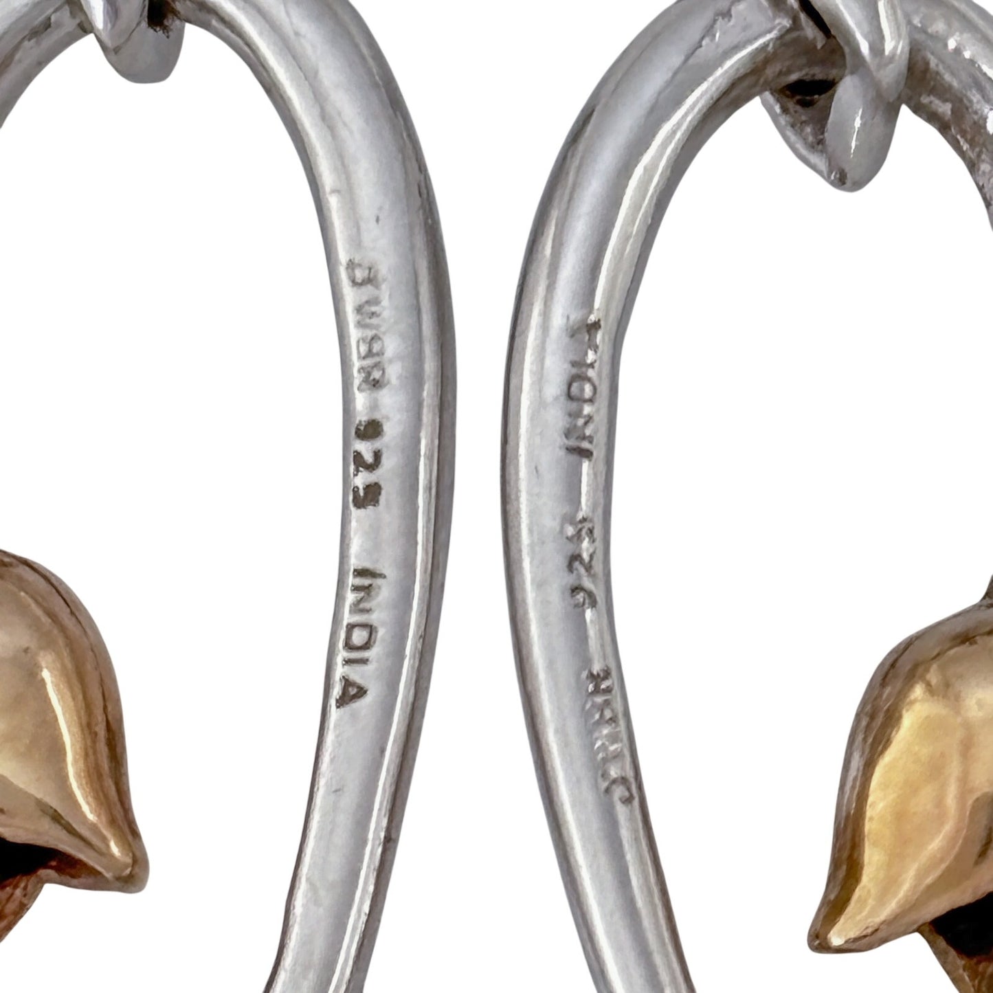 Vintage Sterling Silver 925 Diamond 0.30ctw Tulip Earrings