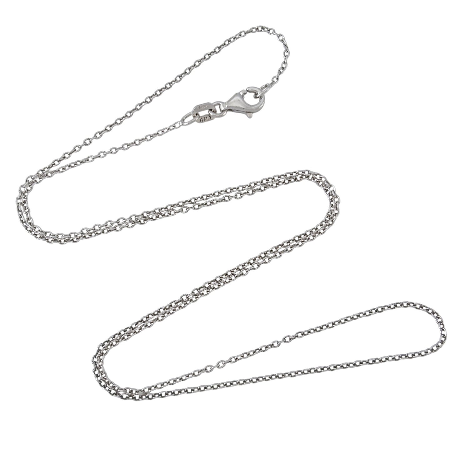 Vintage Italian Sterling Silver 925 Cable Link Chain Necklace 18"