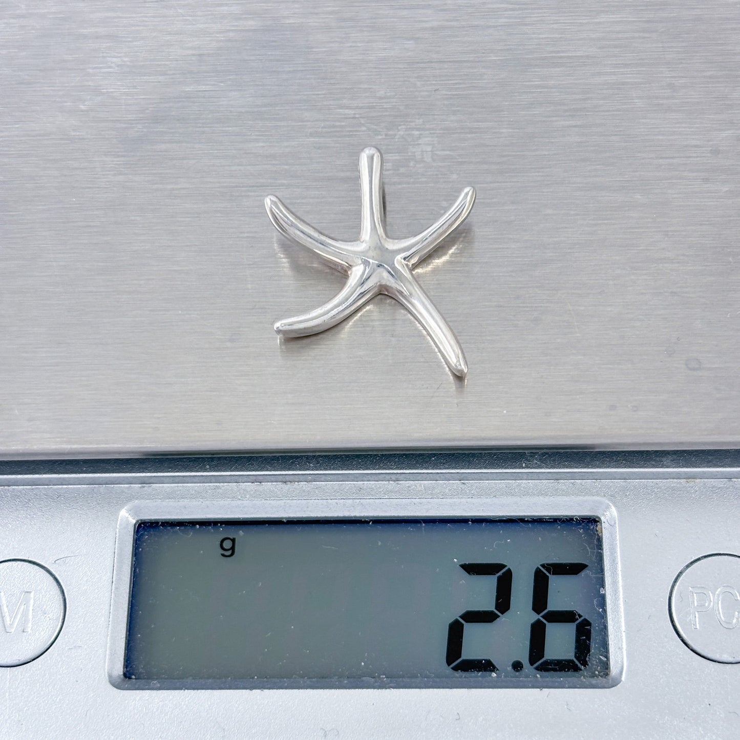Vintage Sterling Silver 925 Sea Starfish Pendant