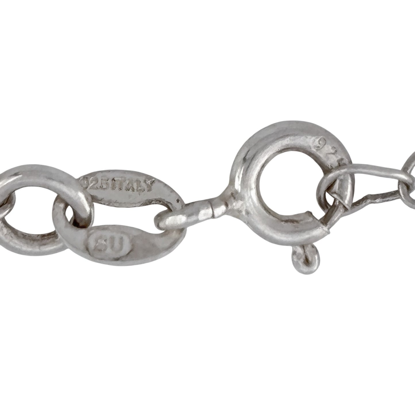 Vintage Sterling Silver 925 Heart Link Anklet 9"