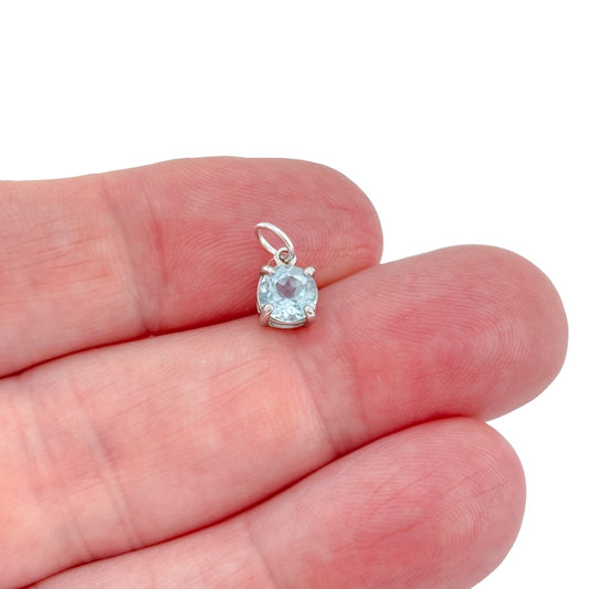Vintage Sterling Silver 925 Topaz Pendant