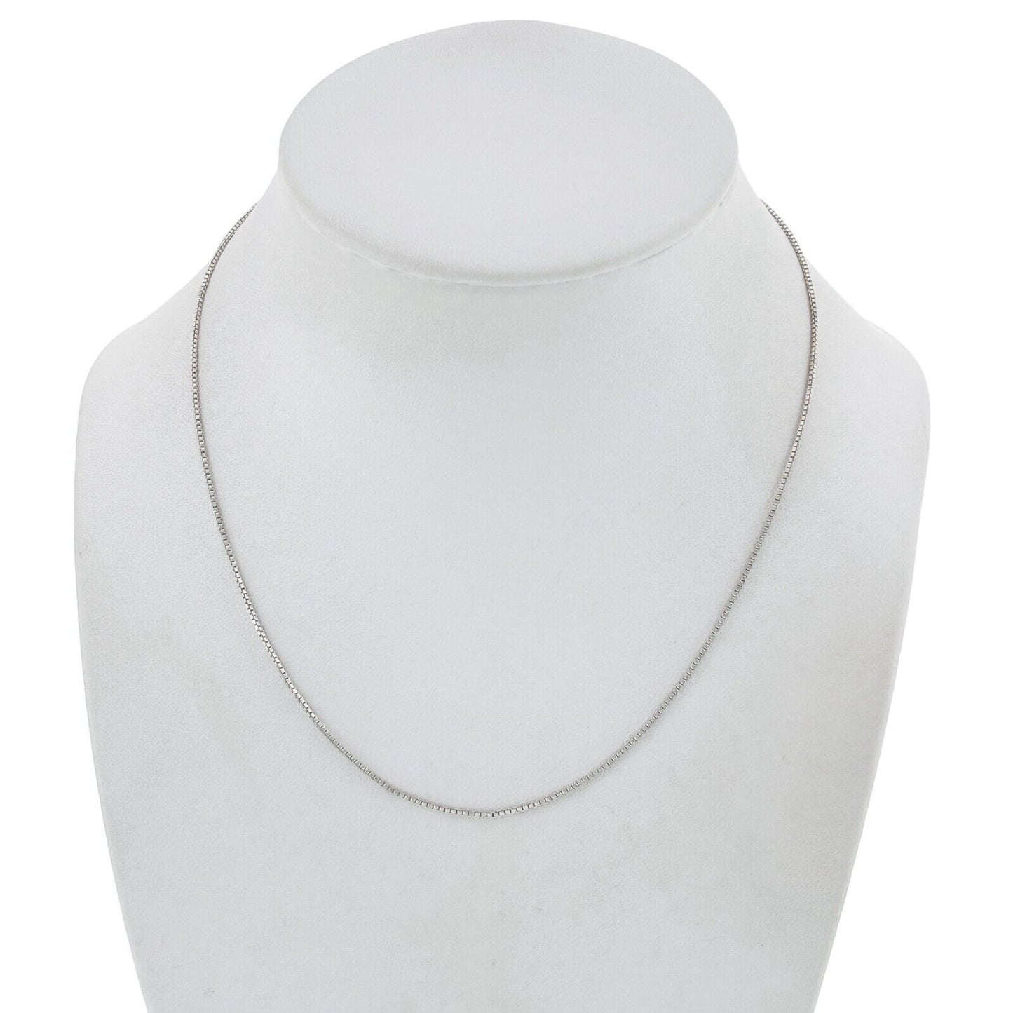 Vintage Italy Sterling Silver 925 Box Chain Necklace 16"