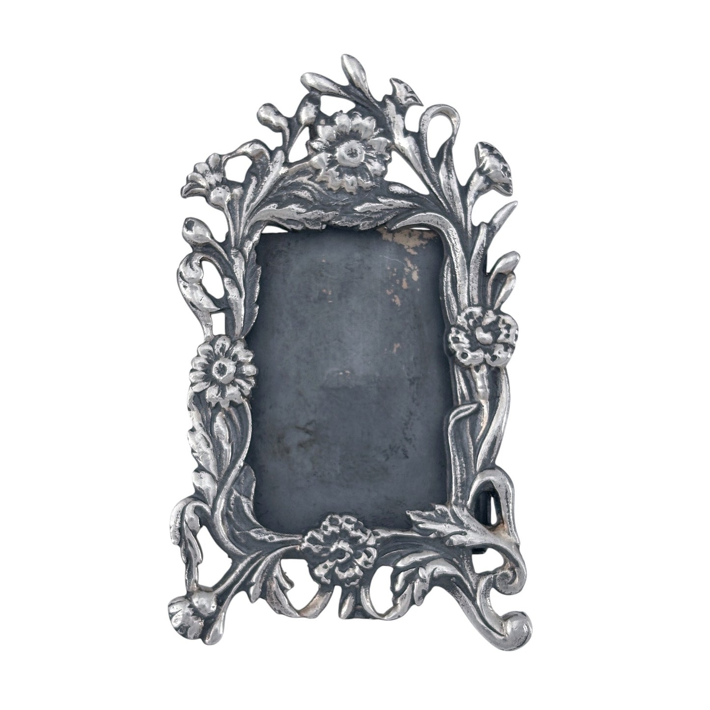 Vintage Sterling Silver 925 Floral Frame Brooch