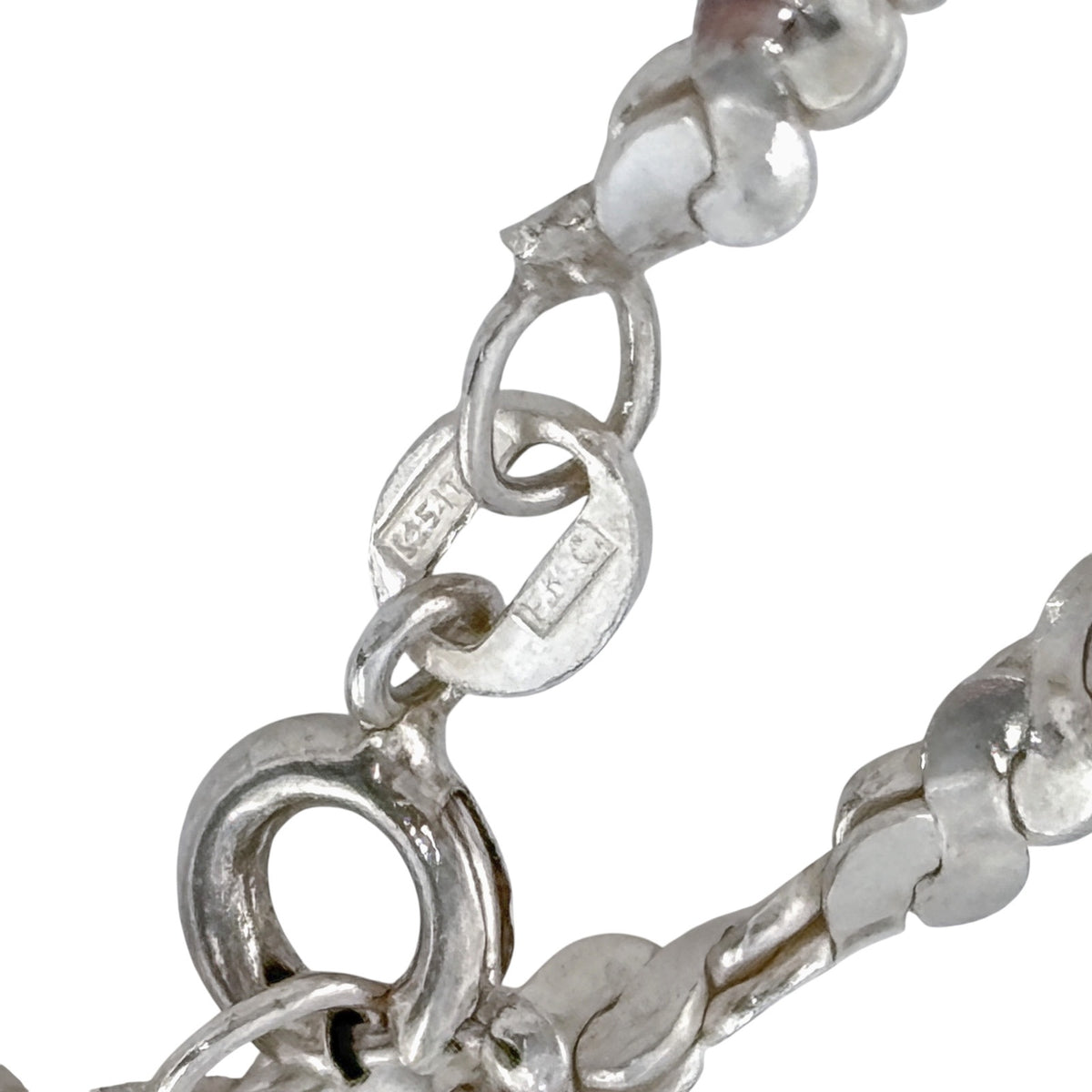 Vintage Italy Sterling Silver 925 Tinsel Link Chain Necklace 24"