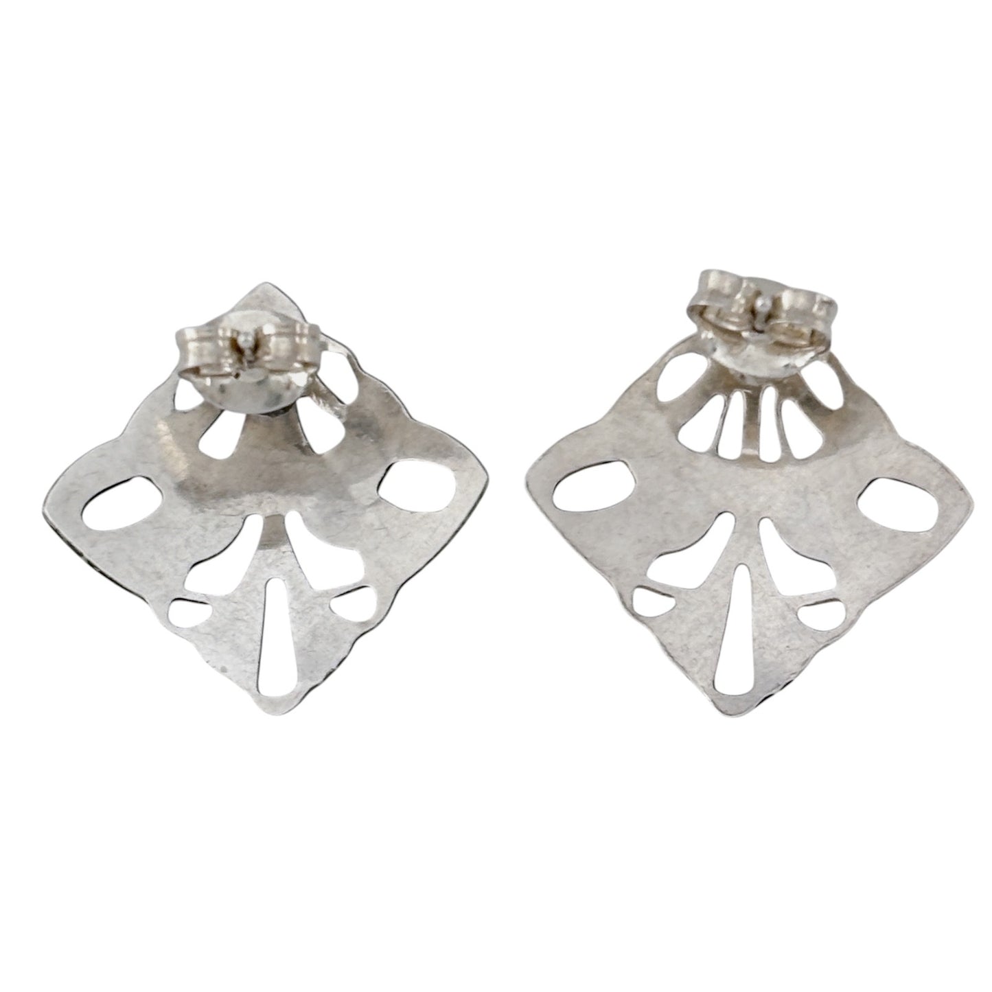Vintage Sterling Silver 925 Openwork Art Deco Earrings