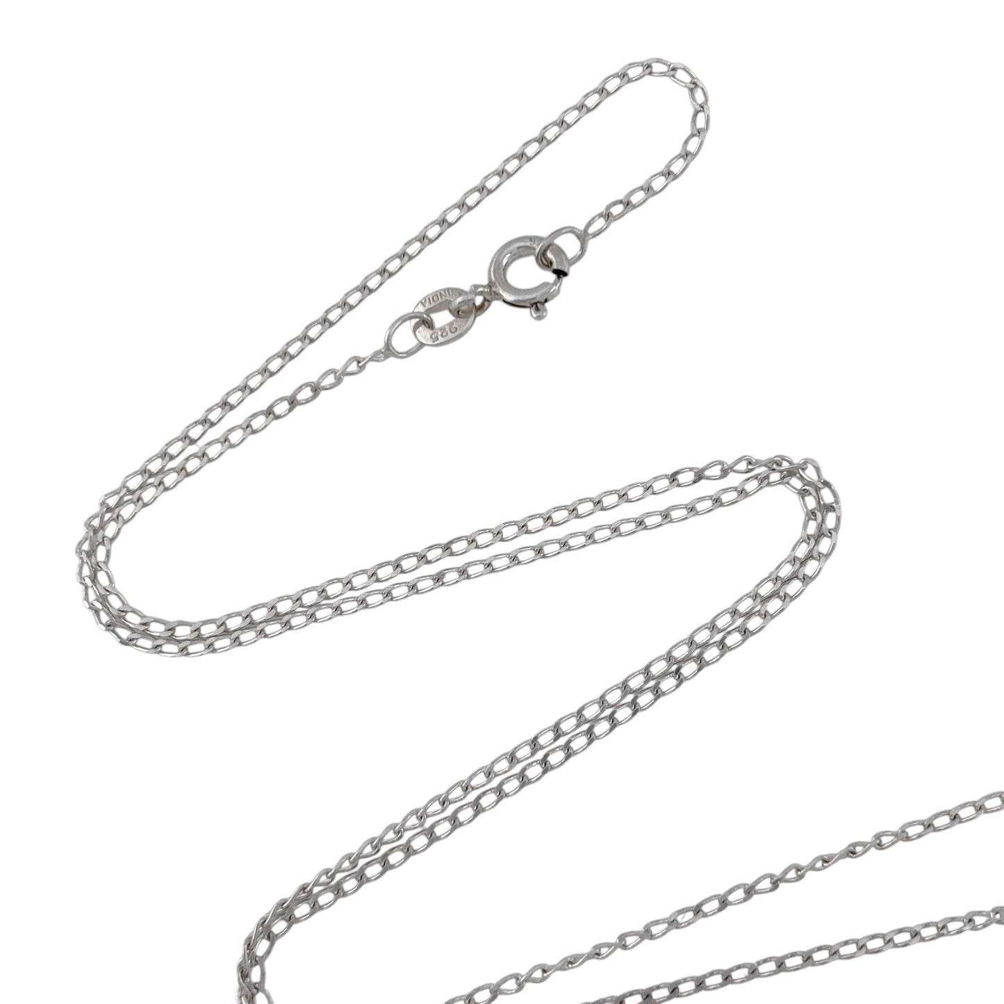 Vintage Sterling Silver 925 Curb Link Chain Necklace 18"