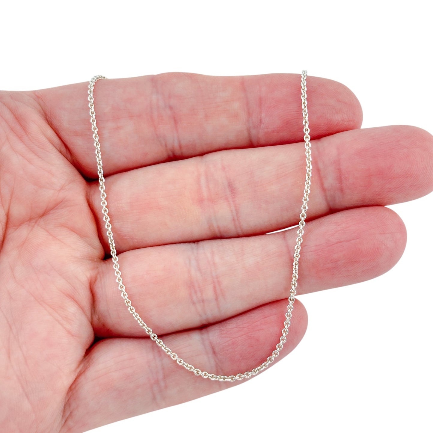 Vintage Italian Sterling Silver 925 Cable Chain Necklace 20"