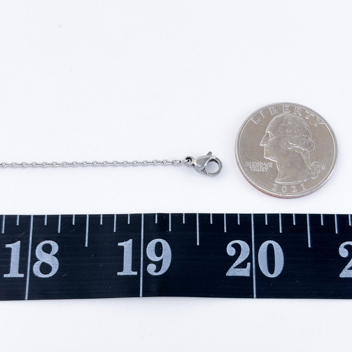 Stainless Steel 316L Rope Chain Necklace 19.75"