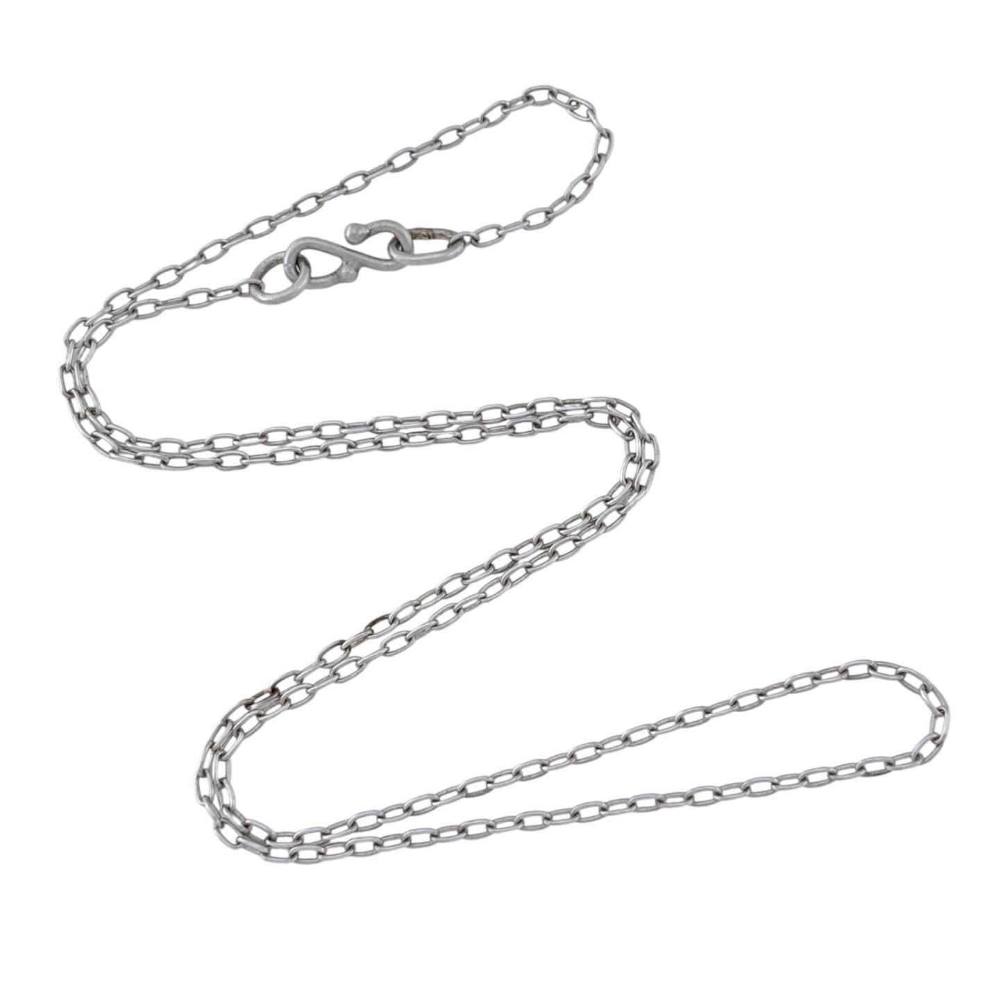 Vintage Sterling Silver 925 Cable Link Chain Necklace 15.5"